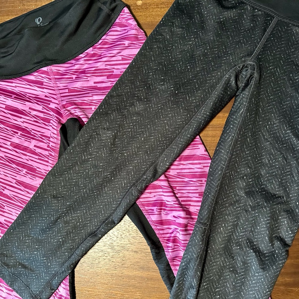 Pearl Izumi purple print crop leggings